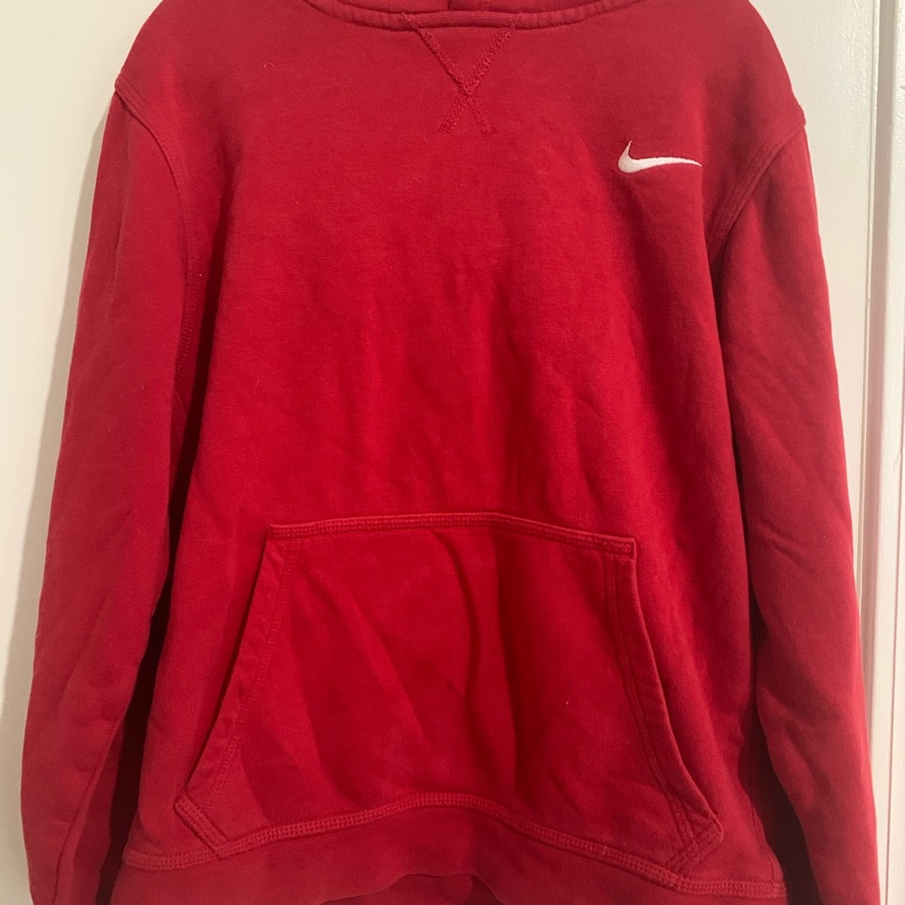 nike classic red hoodie